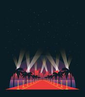 Fondo de ilustración de Vector de alfombra roja de Hollywood