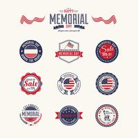 Memorial Day Badges Vector Pack