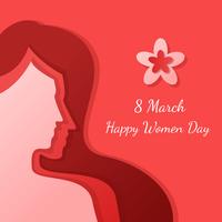 Womens Day in paper Style Vector