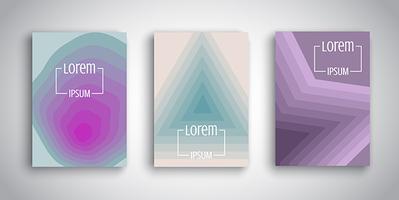 Brochure templates with abstract retro designs vector