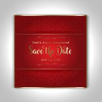 Decorative save the date invitation vector