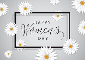 Women's Day background with daisies