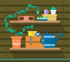 Flat Gardening Objects vector