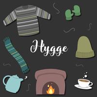 vector de tiempo de hygge