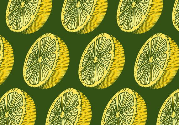 retro lemon pattern