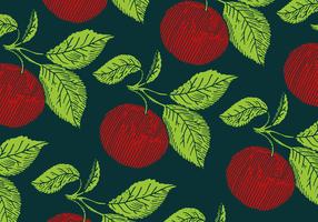 retro apple pattern vector