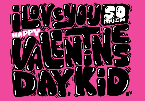 Valentine's day lettering