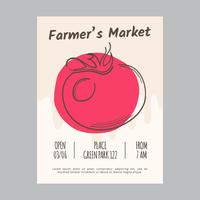 Farmers Market Flyer Template vector