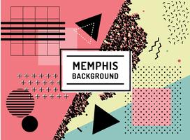 Fondo colorido de Memphis vector