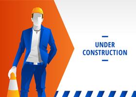 Website Under Construction Alert Vector