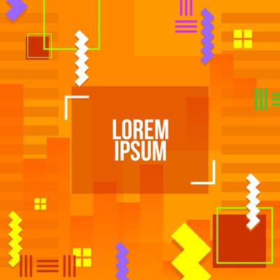 Orange Memphis Background Vector