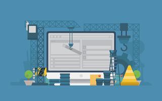 Website Under Construction Illustration vector