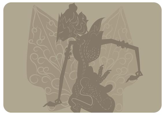 Prabu Ramawijaya With Gunungan Vector