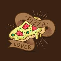 Pizza Lover Typography Illustration vector