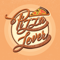 Tipografía Pizza Lover vector