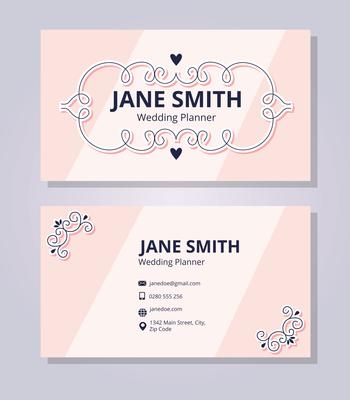 Wedding Planner Business Card Template