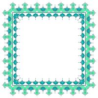 Islamic Border With White Background Vector