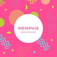 Flat Memphis Vector Background 