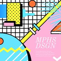 Memphis Design Layout Vector