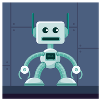 Robot Character Design vector