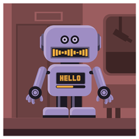 Robot Character Design vector