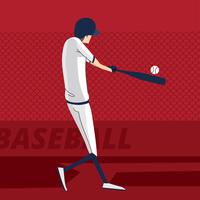 Vector abstracto jugador de béisbol