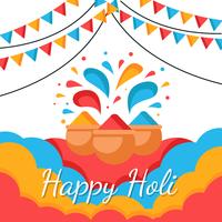 Happy Holi Festival of Color Vector