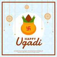 Fondo de vector feliz Ugadi