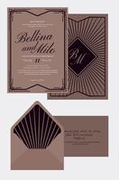 Art Deco Wedding Card vector