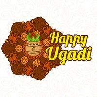 Feliz fondo Ugadi vector