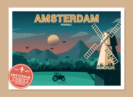 Postcards of The World vector