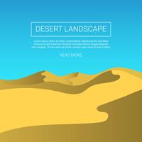 Fondo de Vector de paisaje desierto plano