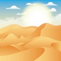 Ilustración del paisaje del desierto vector