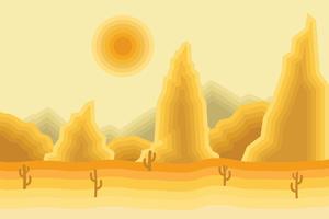 Ilustración del paisaje desértico vector