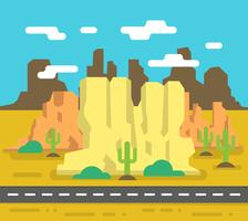 Western Desert Landscape vector