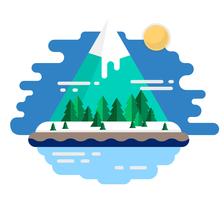 Diseño de paisaje plano vector