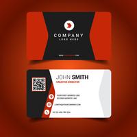 Red Colored Business Card vector