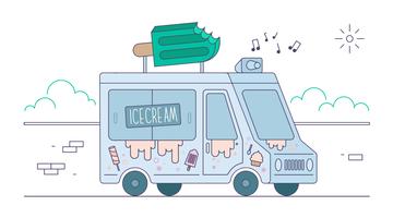 Vector de carro de helado