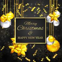 Christmas Gold And Black Colors Place vector