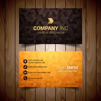 Orange And Gold Business Card vector