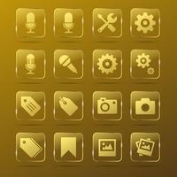 Various Gold Buttons vector