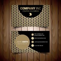 Gold Dotted Modern Business Card vector