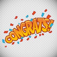 Congrats Bubble Design vector