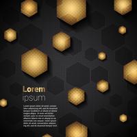 Abstract Gold Hexagonal Background vector