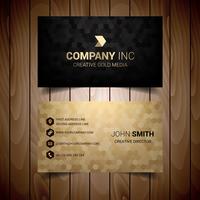 Golden And Black Business Card vector