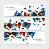 Geometric Background Abstract Header Set vector