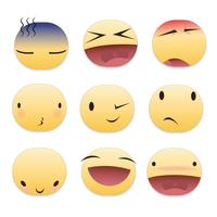 Pack de emoticonos pequeños vector