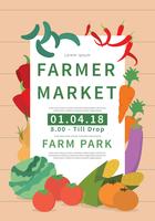 Farmers Market Flyer Illustration vector