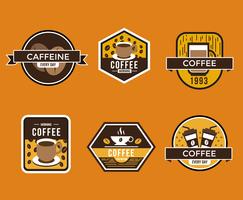 Vector de insignias de café