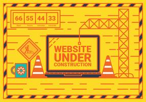 Sitio web en vector de construcción